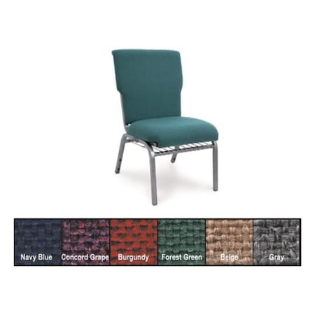 Mccourt McCourt 10550 Auditorium Stacking Pew Chair - Burgundy on Silvervein Frame 10550